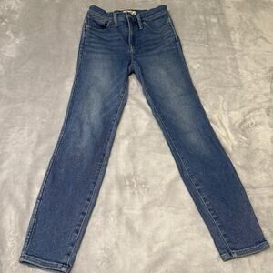 Madewell Jeans Women’s Size 26‎ Blue Denim 10in High Rise Skinny Crop